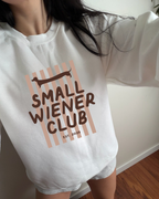 Small Wiener Club Sweatshirt - White / Brown