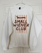 Small Wiener Club Sweatshirt - White / Brown