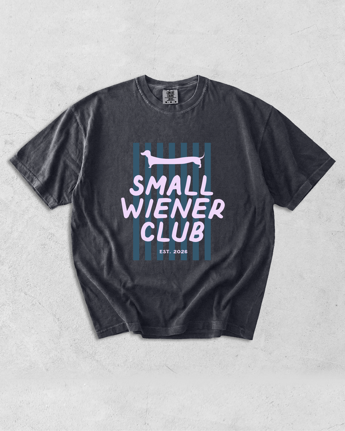 Small Wiener Club Tee - Graphite / Purple