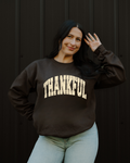 Thankful Sweatshirt - Brown / Yellow