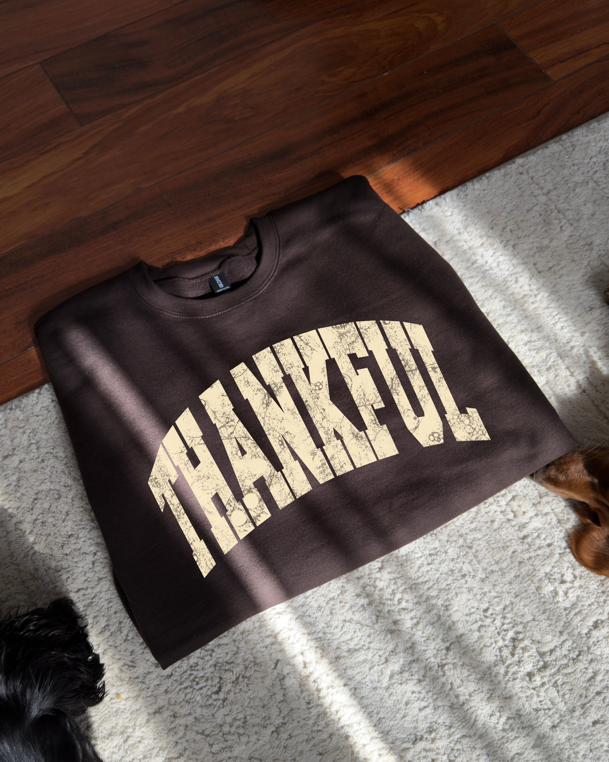 Thankful Sweatshirt - Brown / Yellow